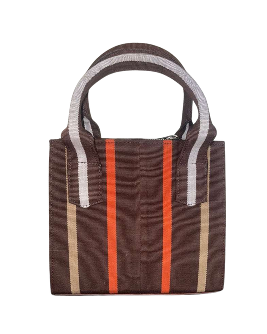 Aso Oke Mini Tote - Brown