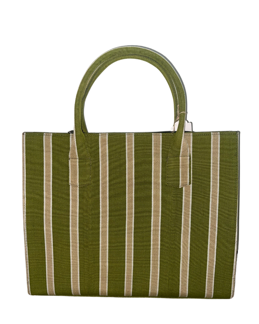 Aso Oke Tote - Olive
