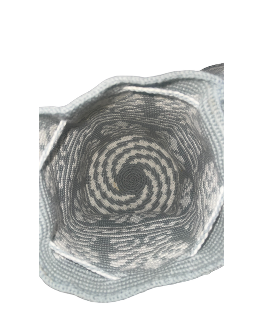 Mochila - Conchas - Gris + Blanca