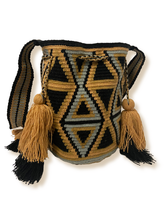Mini Mochila - Black & Gold