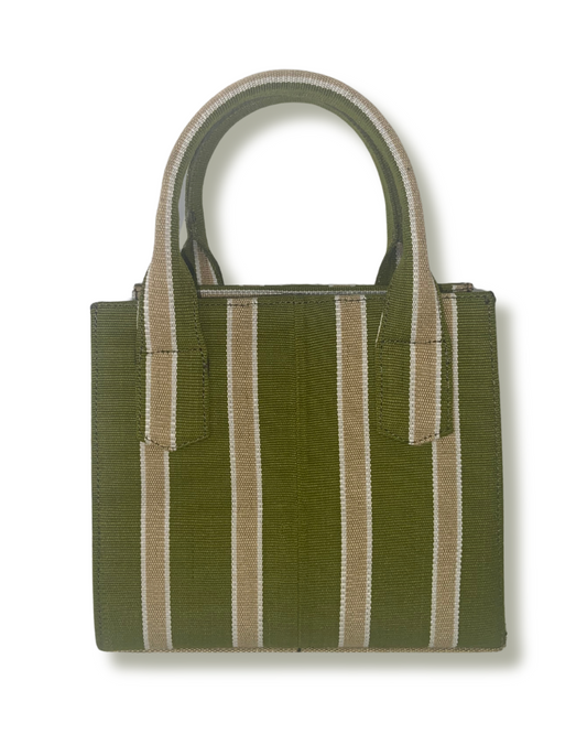 Aso Oke Mini Tote - Olive